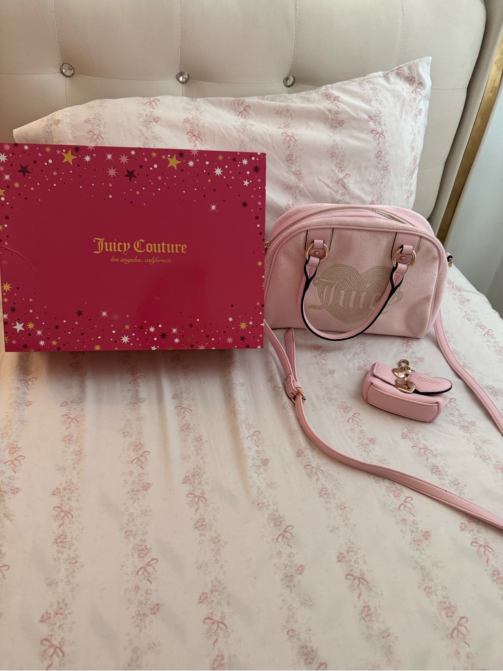Juicy Couture Set with charm/wallet + box